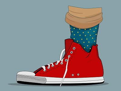 Converse branding converse design graphic graphic design illustration red socks vector vector illustration