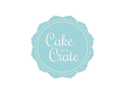 Cake in a Crate bakery branding logo