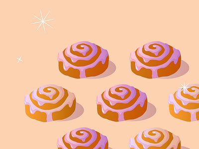 Buns bakery branding buns food gradients holiday illustration