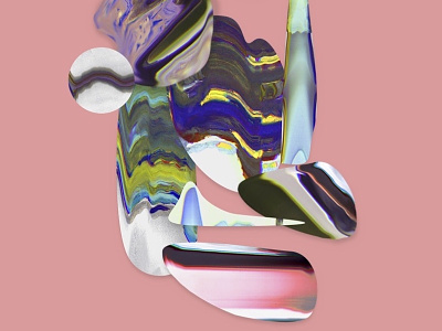 Blob 2 glitch illustration marble millenialpink minimal neon scanner vd visualdesign