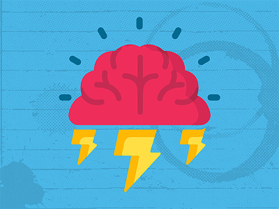 Stormiest Brainstorms flat design graphic design icons logo design
