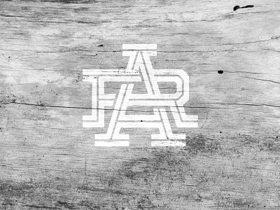 AR Mono a identity logo mark monogram paint r wedding wood