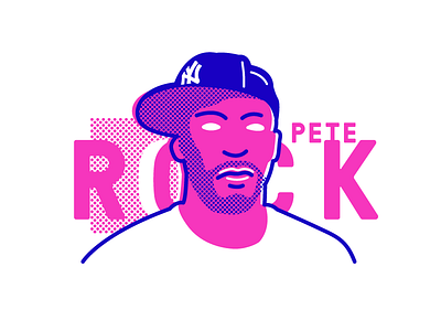Beatmakers: Pete Rock beats duotone halftone icon illustration pete rock portrait