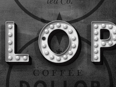 Dollop Signage coffee dimension firebelly signage texture typography