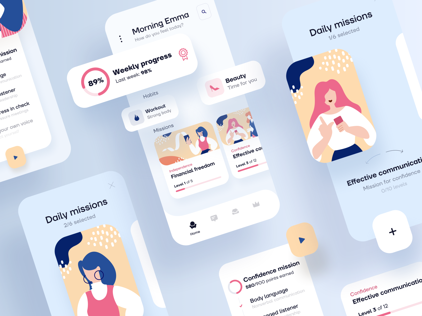 Women Empowering Mobile App Design By Polina Todorov For StanVision ...