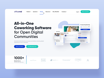 Coworking Office Management Landing Page