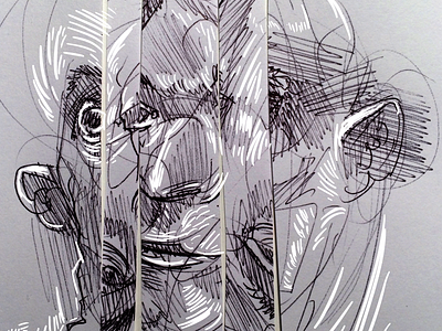 Diffident collage drawing illustration pen sketchbook surrealism