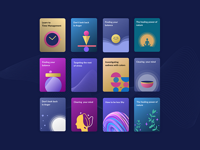 Podcast Covers branding calm design illustration meditation minimal purple ui