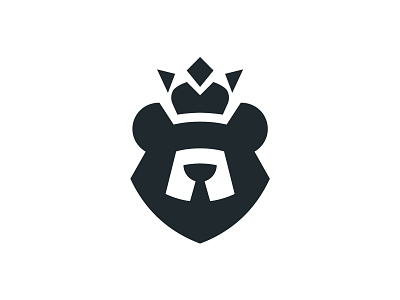 Bear King logo animal bear logo branding brave crown design fearless keyhole nose king bear kingdom logo logomark modern monarch real estate royal royal bear sale strong