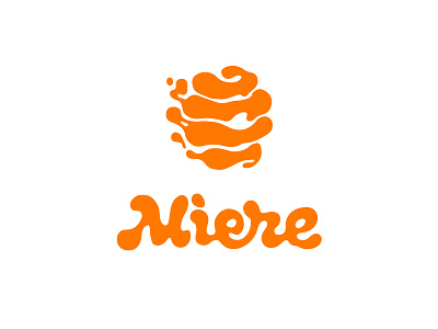 Honey logo dynamic hive hive logo honey honey drops honey logo lettering logo logomark logotype miere modern orange