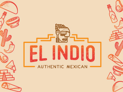 El Indio Branding branding burrito indio mexican tacos