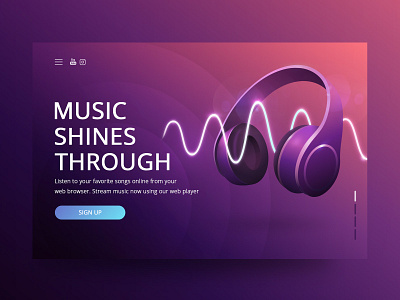 Web Music design illustration ui ui design user interface ux vector web web design