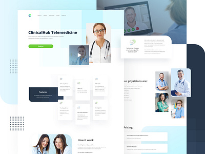 clinicalHub landing page clinical design landing landing page medical ui ui design ux web web design