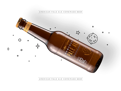 Alphacarinae beer bottle branding homemade beer logo product design