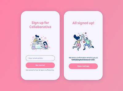 Daily UI #1 — Sign Up colors daily ui dailyui design mobile ui signup ui