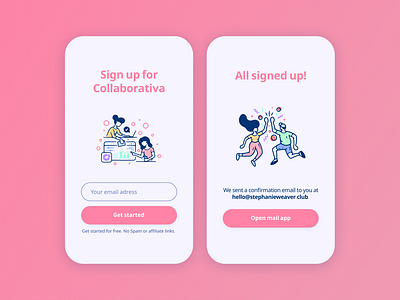 Daily UI #1 — Sign Up colors daily ui dailyui design mobile ui signup ui