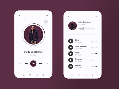 Daily UI #9 — Music player