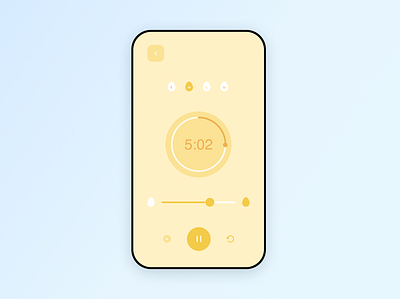 Daily UI #14 — Countdown Timer blue colors countdown timer daily ui dailyui design egg timer mobile ui ui yellow