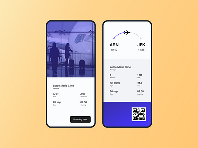 Daily UI #24 — Boarding pass blue boarding pass daily ui dailyui mobile ui