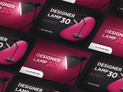 Designer lamp banners
