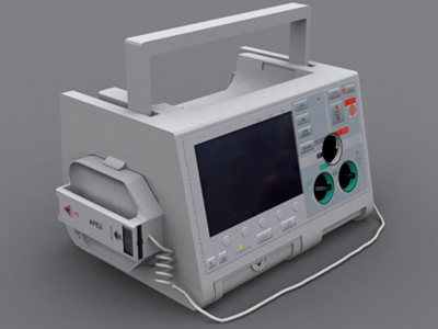 Zoll Defibrillator 3d animation equipment game hospital medical