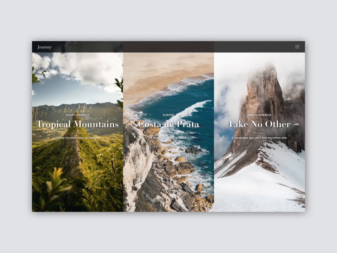 Journey UI/UX Web Design by Fredrik Aurdal on Dribbble