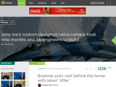 Article page color scheme flat design news ui website widget