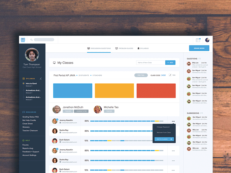 Class Progress Page by Cat Audi on Dribbble