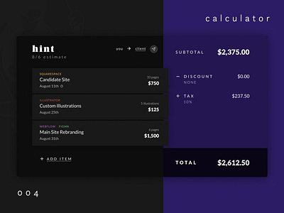 Daily UI 004 - Calculator