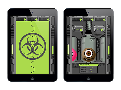 Freak Farm app concept design game illustration
