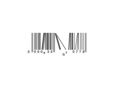 Broken Barcode concept design logo