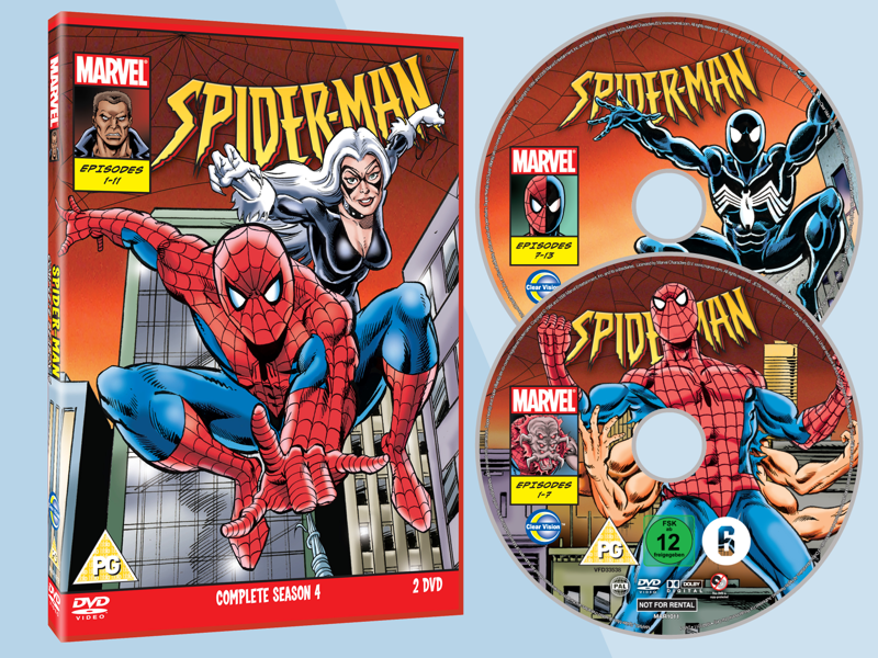 Spiderman 1995 spiderman marvel dvd illustration design