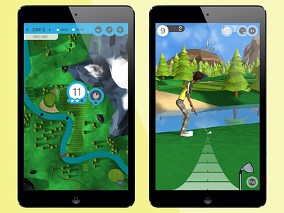 Golf Valley design game golf illustration mobile sticksports ui valley