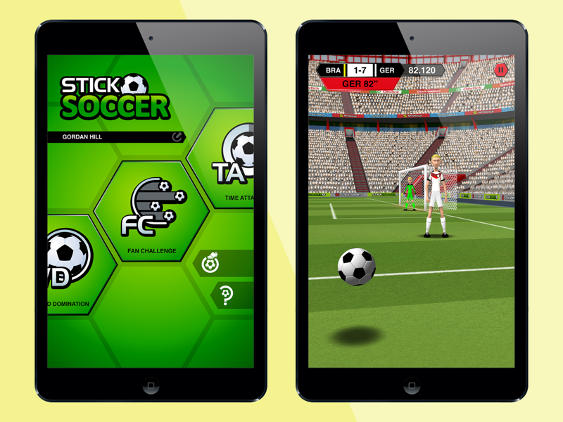 Stick Soccer sticksports football soccer stick ui game mobile illustration design