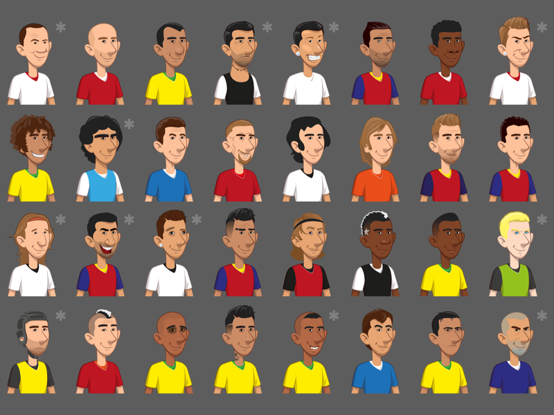 Stick Soccer Players character design football illustration soccer