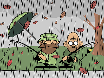 Jack’s Pike - Drizzle comic fishing illustration