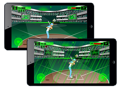 Robot Baseball concept game mobile