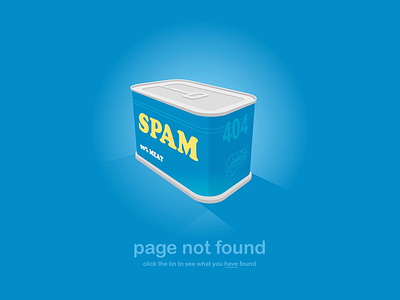 Spam 404 404 illustration
