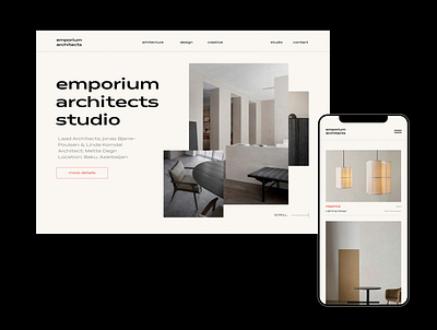 Architects Studio dasboard design interaction mainpage minimal typography ui ui ux ux web