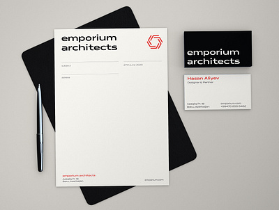 emporium a4 blank branding business card businesscard design logo minimal typography vector