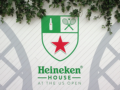 Heineken House at the US Open branding heineken identity logo us open