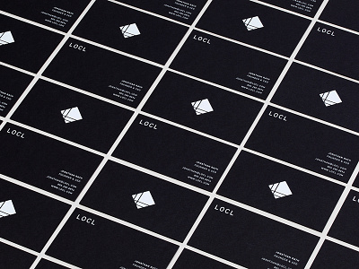 Locl Business Cards black branding business cards clean logo simple stationery surfing white