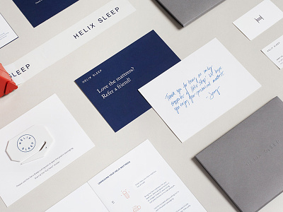 Helix Sleep Branding & Packaging branding cards design editorial envelope mattress packaging sleep stationery web