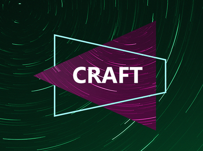 Craft in web hosting illustration typography