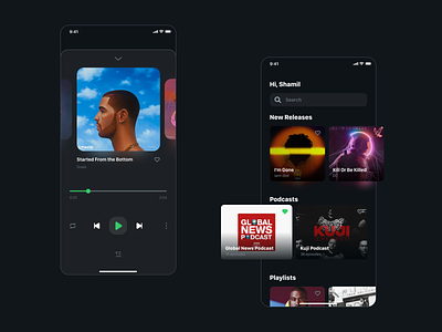 Simple music app UI design app buttons dailyui design designer digital flat interface mobile mobile ui music music app music player round simple ui uidesign uiux webdesign
