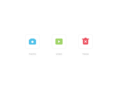 Standard Icons app flat icon interface ios photo trash ui video web