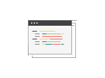 Engineering abstract browser code design development icon illustration ui ux