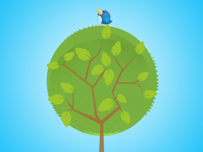 Twitter Tree button design illustration texture vector website