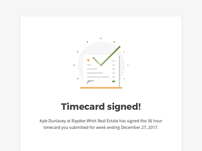 Timecard Email card clock design email graphic icon illustration paper signature time