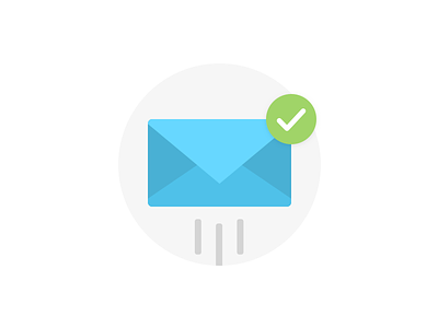 Send Away! button checkmark email envelope graphic icon illustration material send ui